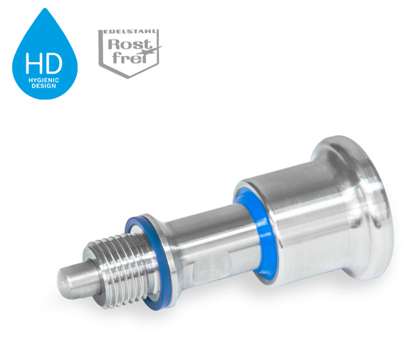 Indexing Plunger GN 8170 in Hygienic Design