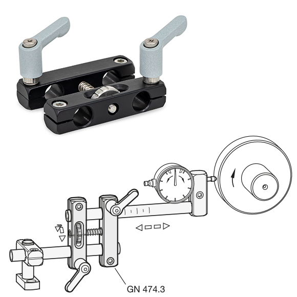 Parallel Mounting Clamps with Adjustable Spindle GN 474.3